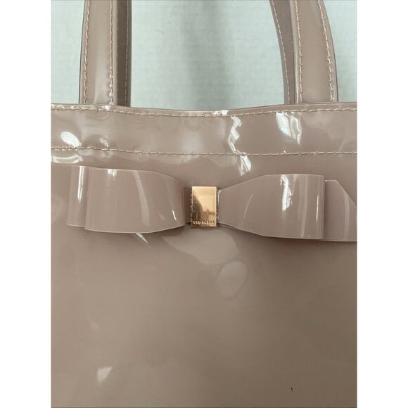 Ted Baker Arycon Powder Pink Shopper Bag Tote Bow Plastic PVC Small - Picture 3 of 8